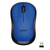 Мышь беспроводная Logitech M220 Silent, синий/черный (910-004896)