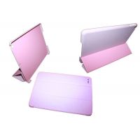 Чехол-каркас для iPad Air и iPad 2018  Belk Smart Case, экокожа, 2 сгиба, узор-сетка, цвет розовый