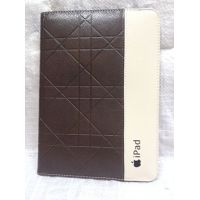 Чехол для iPad Air и iPad 2018  Yakashi, кожа, цвет темно-коричневый с бежевой полосой