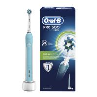 Электрическая зубная щетка Oral-B Pro 500 CrossAction, light blue (D16.513.1U)