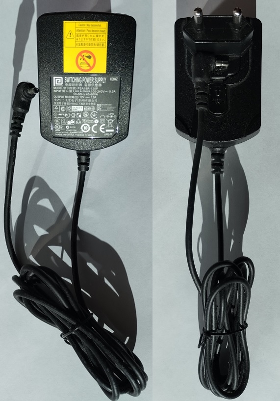   PSA18R-120,   Acer Iconia Tab A200, A210, A500 (12V, 1.5A) : 3.0x1.0 