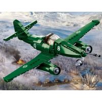 Конструктор SLUBAN WW2 M38-B0977 немецкий реактивный истребитель messerschmitt ME262 (338дет., 1фиг., 33,7см)
