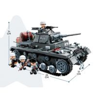 Конструктор Qman 21028 Германский танк Panzerkampfwagen III: Арденнская операция (1058дет., 4фиг., 26см)
