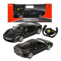 Машинка на радиоуправлении Rastar 75600 Ferrari 488 GTB (1:14, 33см). Доступ в салон. Свет фар. Чёрная